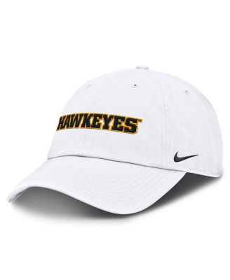 Nike - Men's  White Iowa Hawkeyes Core Club Mascot Wordmark Adjustable Hat