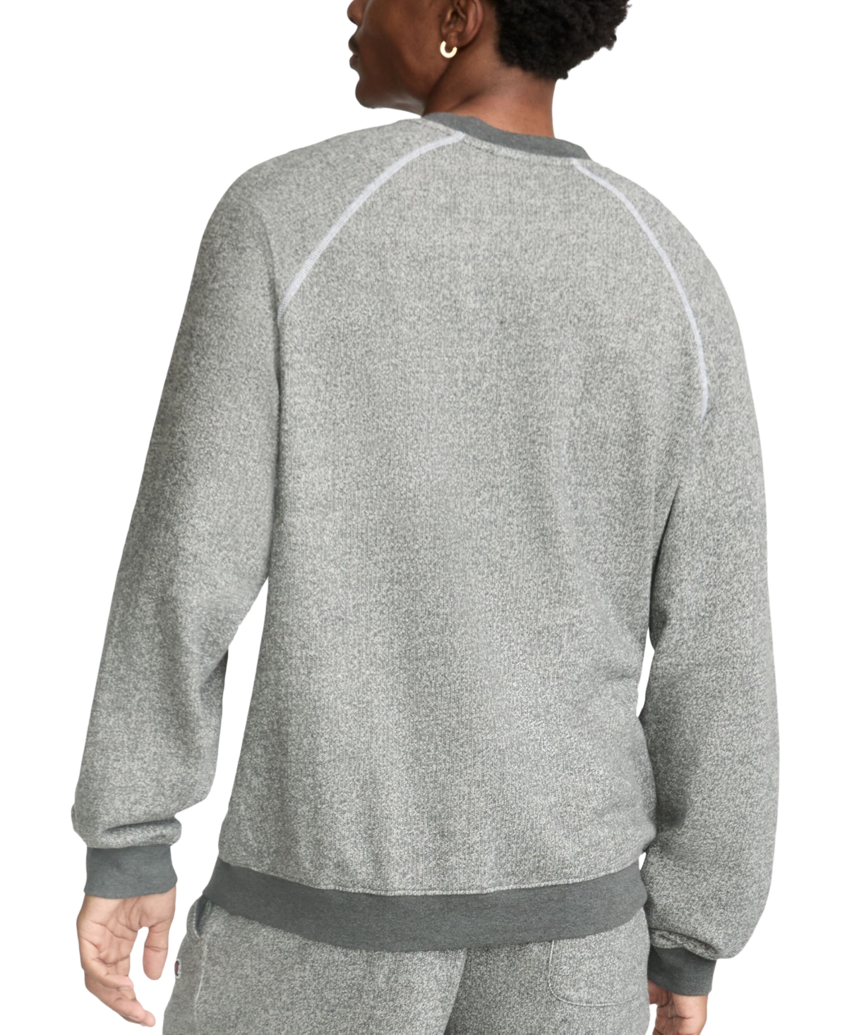 Champion Men's Raglan Crewneck Logo Sweatshirt