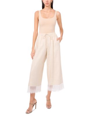 Women's The Daniella Lace-Trim Cropped Pants 