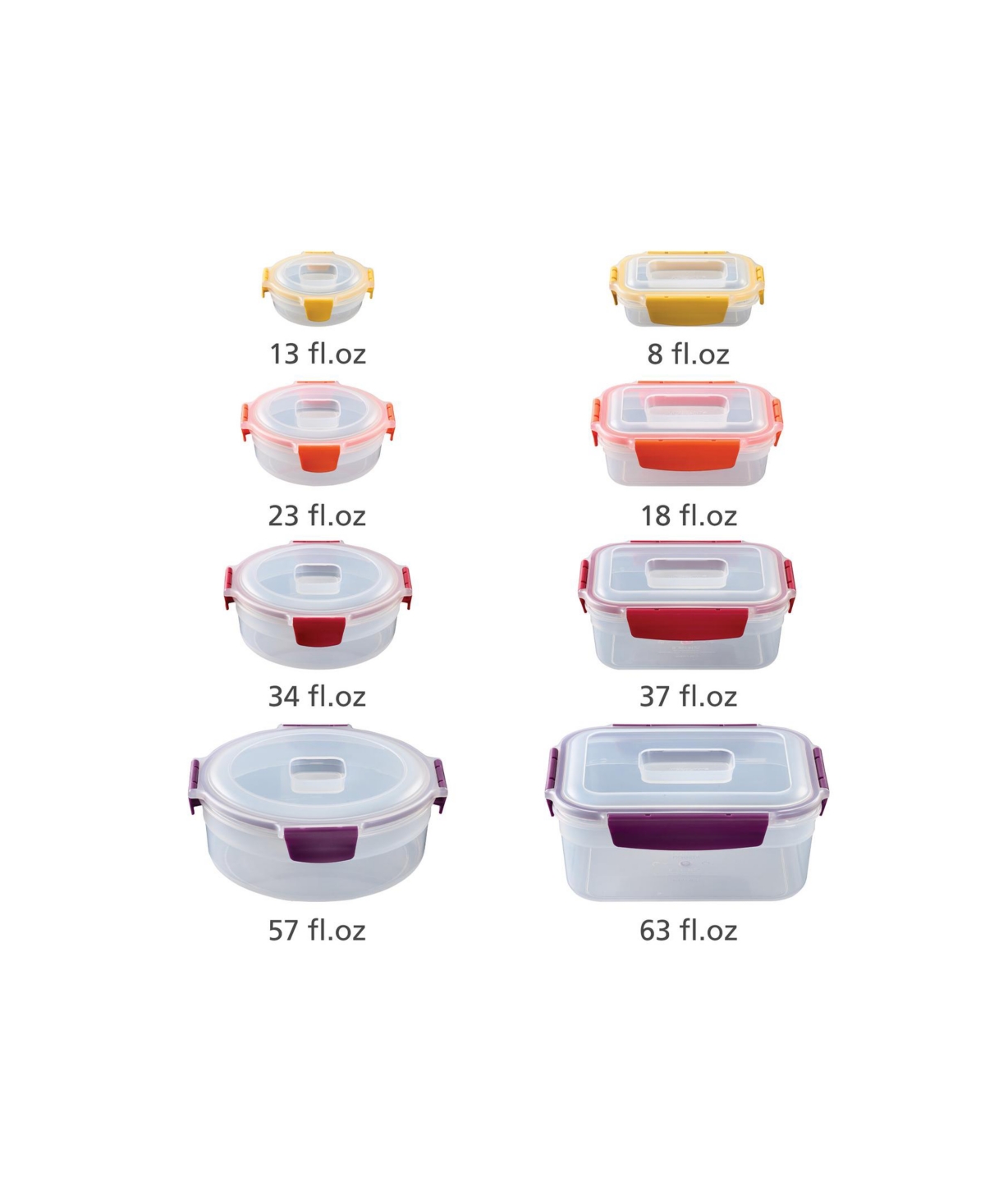 Joseph Joseph Nest Lock 16 Pc. Food Storage Container Set In Multicolor