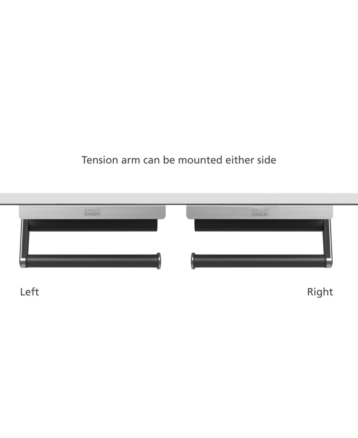 Joseph Joseph Rollgrip Under-shelf Easy-tear Paper Towel Holder In Gray