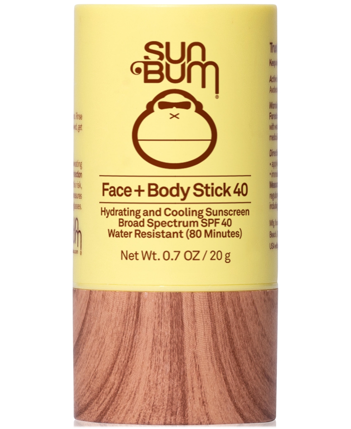 Face + Body Stick Sunscreen Spf 40, 0.7 oz.