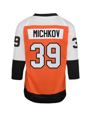 Big Boys and Girls Matvei Michkov Orange Philadelphia Flyers Home Replica Player Jersey