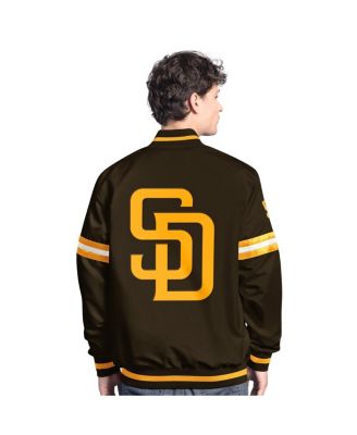 Men's&nbsp;Brown San Diego Padres Scout Full-Snap Varsity Jacket