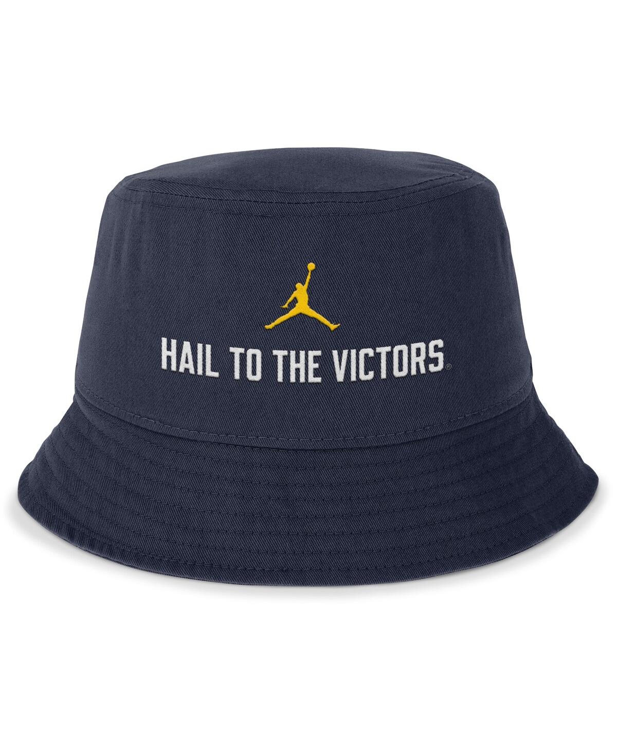 JORDAN MEN'S NAVY MICHIGAN WOLVERINES LOCAL APEX BUCKET HAT 