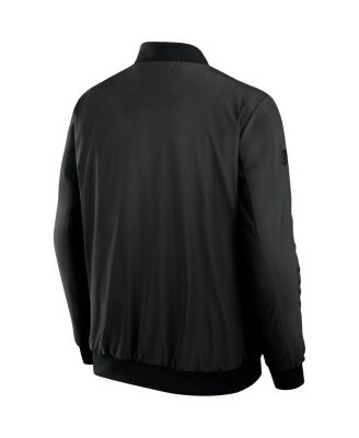 Men's Black Philadelphia Flyers Authentic Pro Road Full-Zip Bomber Jacket