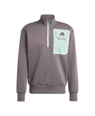 Мужская флисовая толстовка премиум-класса с застежкой-молнией на четверти для болельщиков Mercedes-AMG Petronas F1 Team Fan Wear от Adidas