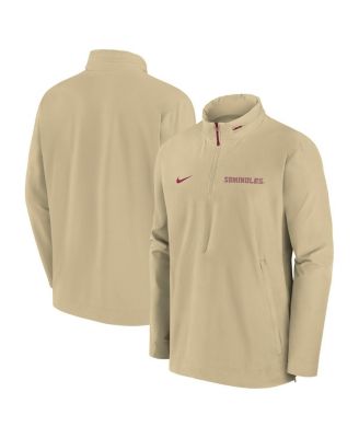 Nike - Men's Gold Florida State Seminoles Sideline Coaches Quarter-Zip Jacket