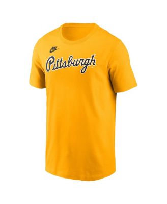 Men's Gold Pittsburgh Pirates Cooperstown Wordmark T-Shirt