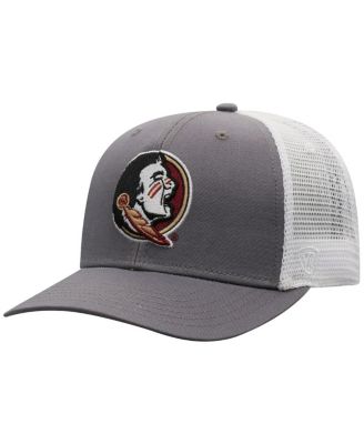 Top of the World - Men's Gray/White Florida State Seminoles Victory Baseline Trucker Adjustable Hat