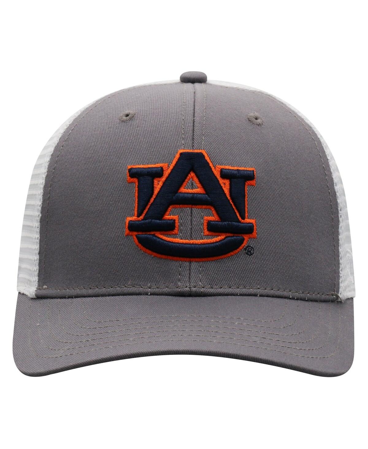 Top Of The World Men's Gray Auburn Tigers Trucker Adjustable Hat In Gray,white