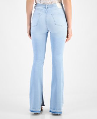 Women's Mid-Rise Slit-Flare-Leg Jeans 