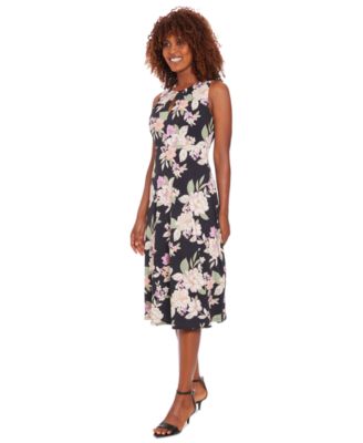 Миниатюрное платье А-силуэта с цветочным принтом от London Times