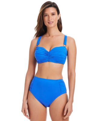 Гофрированный топ-бикини Bleu Rod Beattie и плавки-бикини с завышенной талией