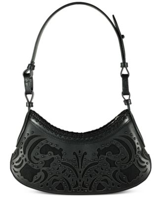 Willette Floral Dyecut Leather Shoulder Bag
