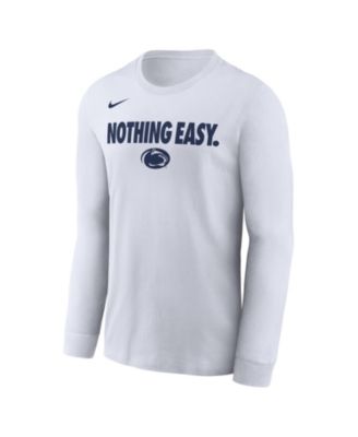 Nike - Men's White Penn State Nittany Lions 2025 On-Court Bench Long Sleeve T-Shirt