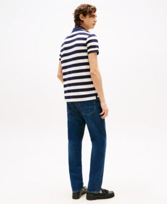 Мужская рубашка поло в полоску обычного покроя от Tommy Hilfiger