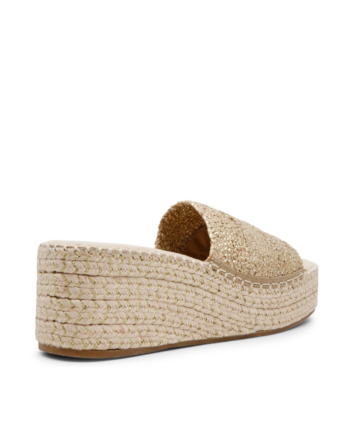Anne Klein Cruz Platform Wedge Sandal In Light Gold