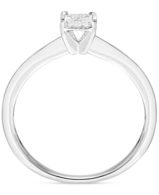 Diamond Solitaire Princess-cut Engagement Ring (1/4 ct. t.w.) in 14k White Gold