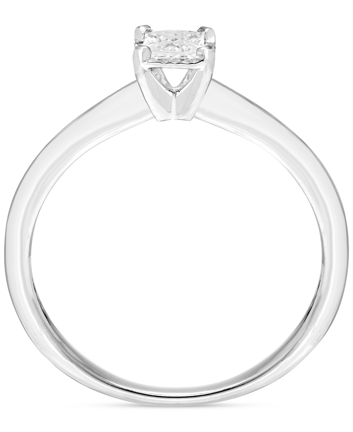 Macy's Diamond Solitaire Princess-cut Engagement Ring (1/2 Ct. T.w.) In 14k White Gold In White Gold