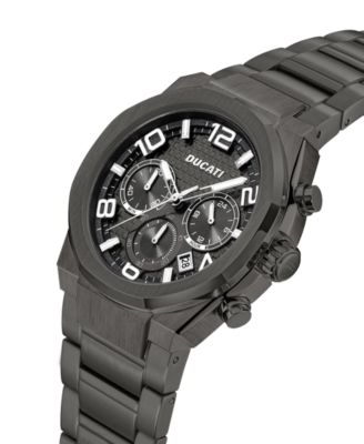 Men's Dress Sport Gun Stainless Steel Watch, 43.5mm
