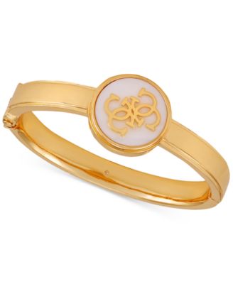 Браслет с логотипом GUESS из золотого перламутра с логотипом GUESS