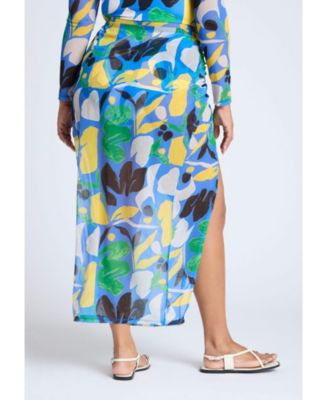 Сетчатая макси-юбка ELOQUII Plus Size Coverup