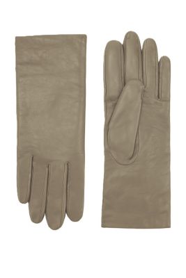 Women`s extra long Premium Lamb Leather Touchscreen Gloves "LOLA Long" Cashmere Lining