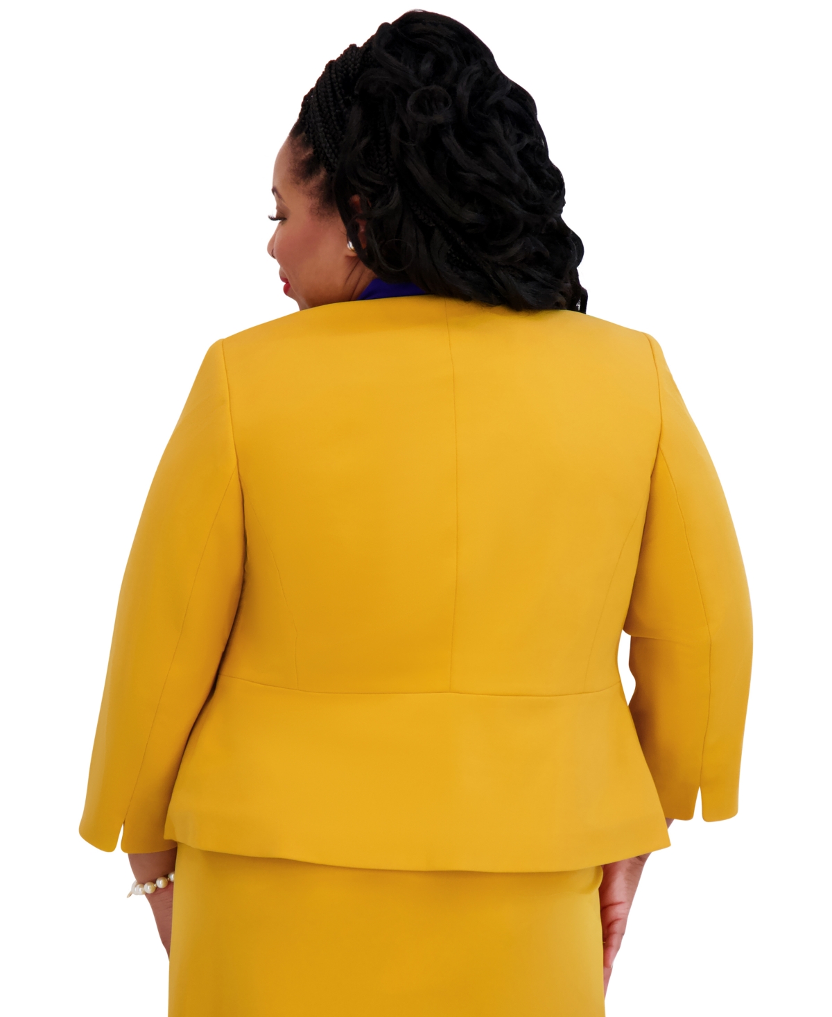 Kasper Women's Open-front Jacket, Regulaur & Plus Size In Gold Signature