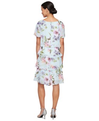 Женское многоярусное платье с оборками и развевающимися рукавами от SL Fashions