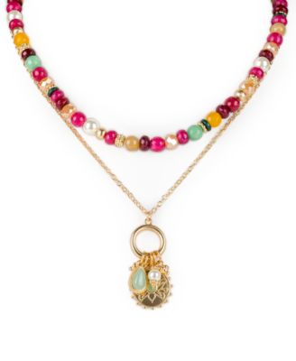 Золотистое колье-трансформер Patricia Nash, украшенное бисером, удлинитель 19 дюймов + 3 дюйма