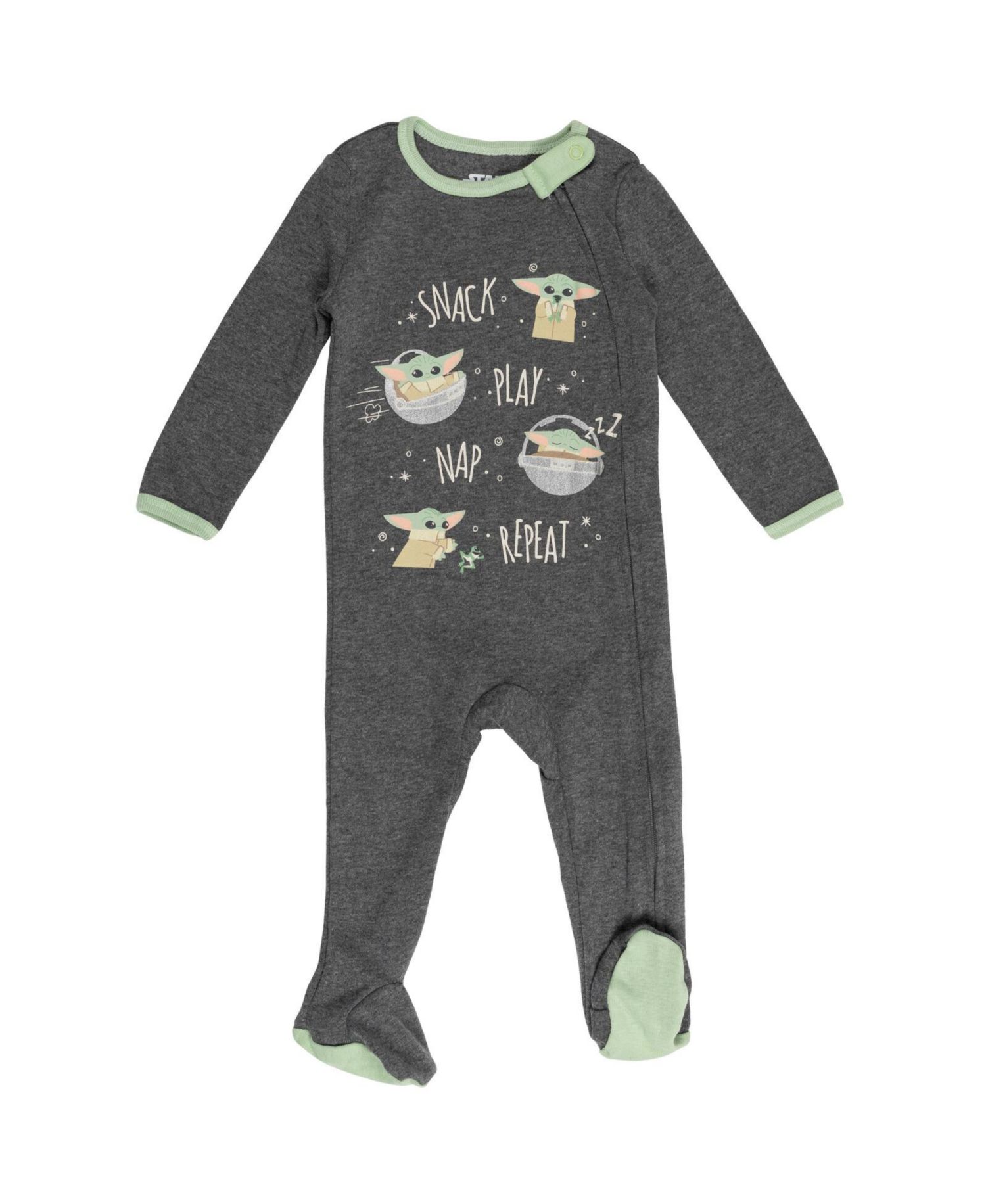 Baby Boys Star Wars Yoda Bodysuits Sleep N' Play Pants Hat and Bibs 8 Piece Outfit Set