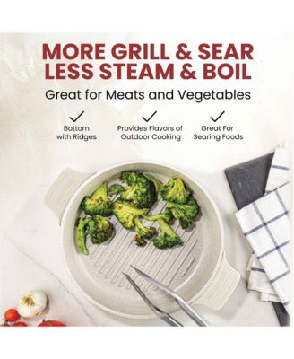 8-Piece Nesting Ceramic Coating Nonstick Cookware Set with Silicone Handle Covers