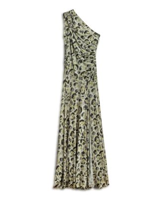 Women's One Shoulder Printed Maxi Dress