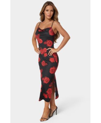 Women's Printed Jersey Maxi Slip Dress