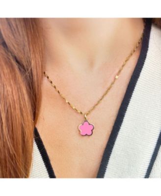 Очаровательный Розовый цветок из жевательной резинки, 14-каратное золото, 13 миллиметров