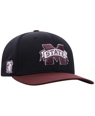 Top of the World - Men's Black Mississippi State Bulldogs Reflex Fitted Hat