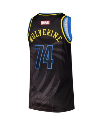 Men's Black Wolverine Blackout Big Print Basketball Jersey