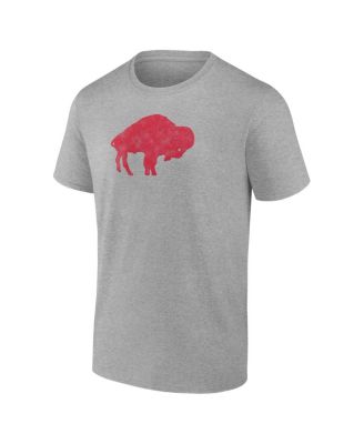 Мужская серая футболка с логотипом Fanatics Buffalo Bills Distressed Throwback