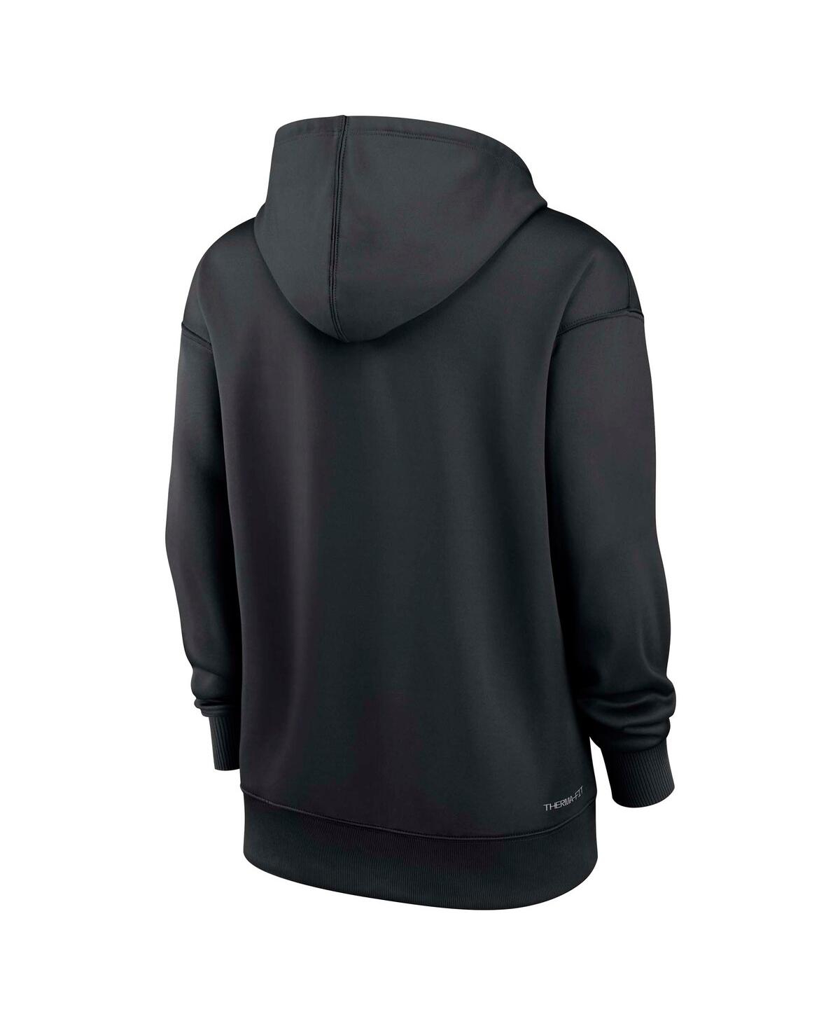 Nike Women's Black Los Angeles Dodgers Authentic Collection Performance Pullover Hoodie In Black