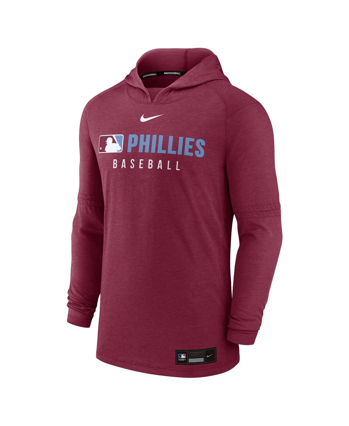 Nike Philadelphia Phillies Authentic Collection  Men's Dri-fit Mlb Pullover Hoodie In Red