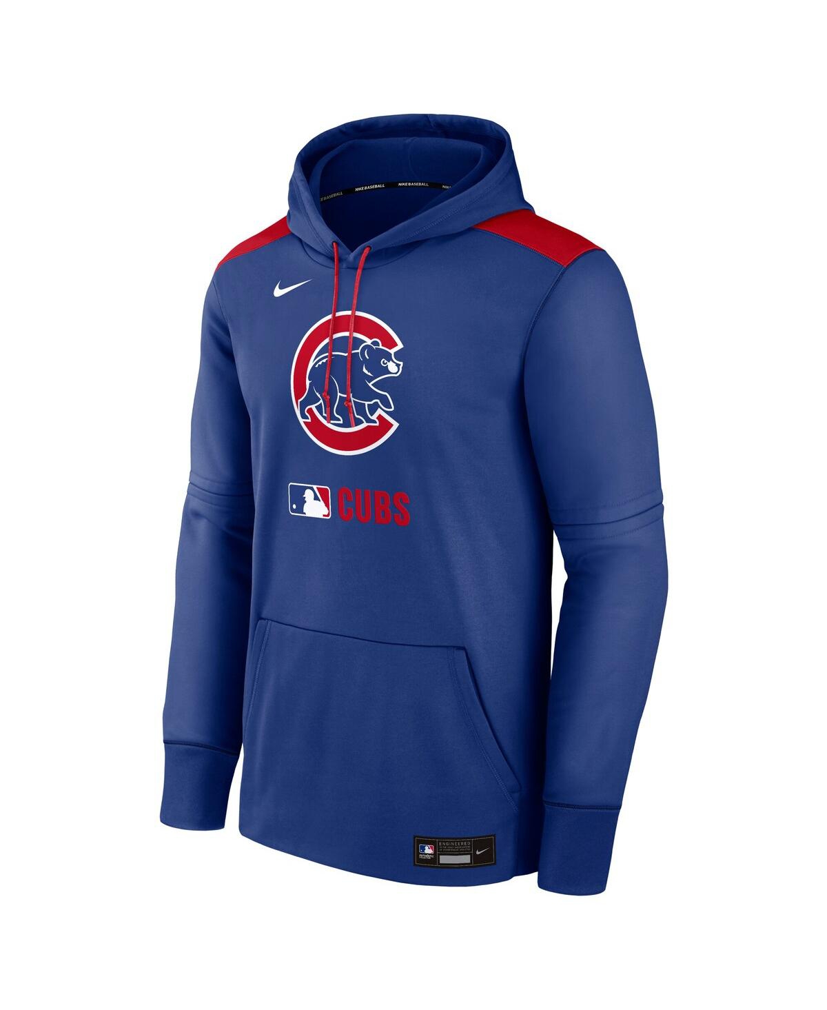 Nike Men's Chicago Cubs Authentic Collection  Therma Mlb Pullover Hoodie In Blue