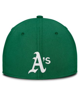 Мужская кепка Nike Green/Gold Oakland Athletics Rise Swoosh Performance Flex от Nike