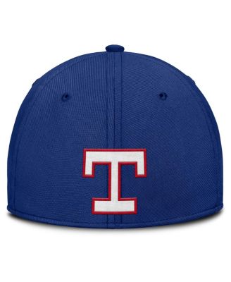 Мужская бейсболка Nike Royal/Red Texas Rangers Rise Swoosh Performance Flex