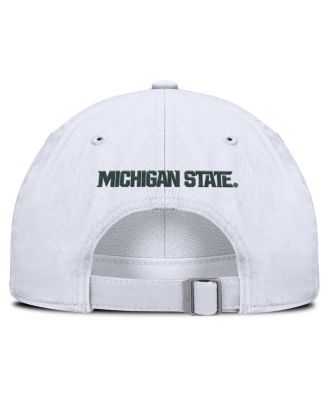 Мужская белая кепка Nike Michigan State Spartans Prime Time Club с регулируемой посадкой