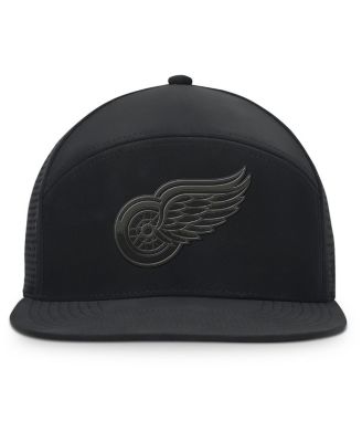 Men's Black Detroit Red Wings Front Office Adjustable Hat