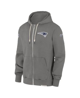 Мужская толстовка Nike Pewter New England Patriots Player с капюшоном на молнии