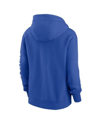 Женская толстовка Nike Royal Duke Blue Devils Oversize Lockup Phoenix с капюшоном на молнии