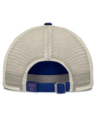 Men's Royal/Natural Texas Rangers Cooperstown Collection Club Trucker Adjustable Hat