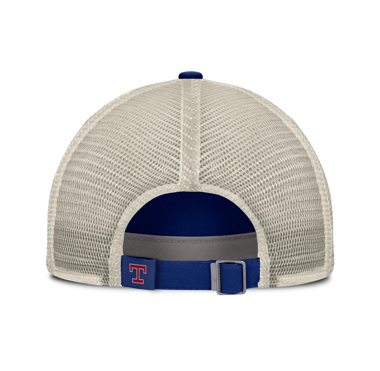 Men's Royal/Natural Texas Rangers Cooperstown Collection Club Trucker Adjustable Hat